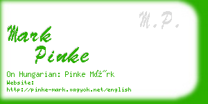 mark pinke business card